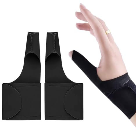 Changyeah 2 Stück Daumenbandage Rechts Links,Elastische Daumen Handgelenkschiene Kompressionshülse,Handgelenkschiene Karpaltunnelsyndrom Schiene,Handgelenk Bandagen(schwarz)