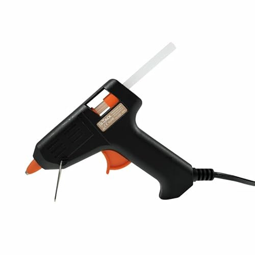 Mini Glue Gun 10W - Includes 2X 7mm Glue Sticks & Triangular Stand - Hot Melt Glue Gun for DIY Crafts Home Repairs Wood Plastic Fabric Card Making - Quick Heating Instant Bonding Ergonomic Handheld