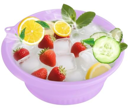 Face Ice Bath Bowl - Silicone Reusable Cold Mold,Foldable Facial Cold Plunge Bowl - for Women Men Beauty Skin Care Travel Home Bath SPA