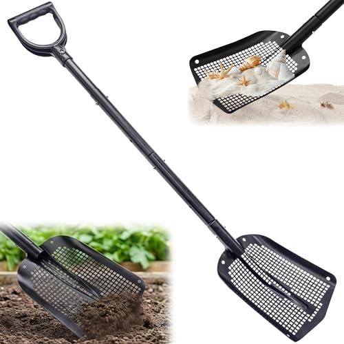 Colador portátil con Mango Ajustable de 59 – 118 cm, colador de jardín
