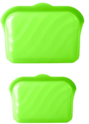 Sacchetti riutilizzabili in silicone, 2 pezzi, portatili