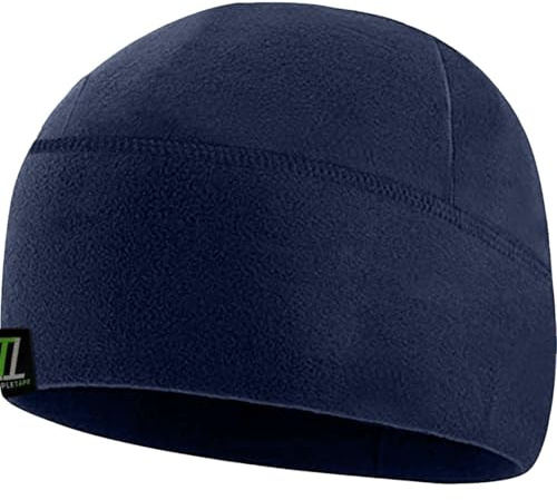 Temple Tape Tactical Fleece Watch Cap Beanie – Skull Cap Fleece Hat - Navy - One Size (Fits Most Heads)