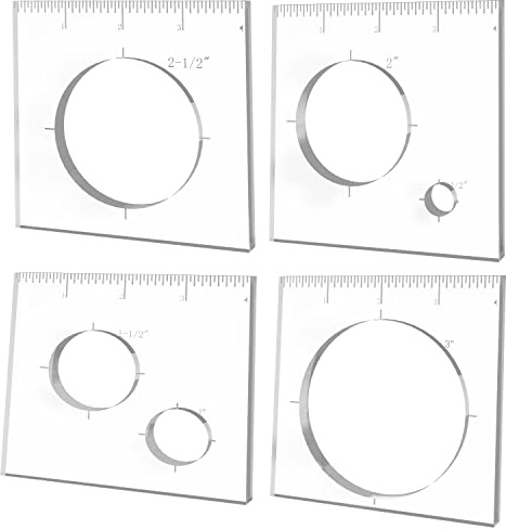 Router Jig Template Circle Inlay Templates 4'' Decorative Tools Router Template for Woodworking (4 pcs Circle Inlay Templates)