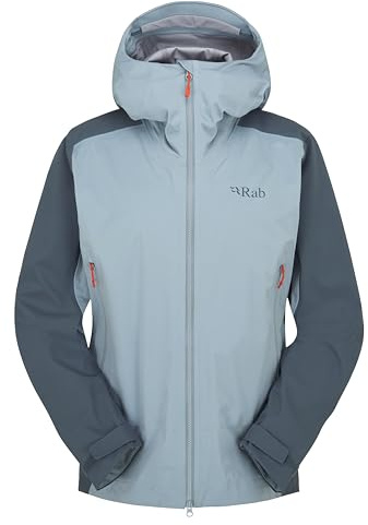 Rab Women’s Kinetic Alpine 2.0 Jacket - Waterproof Breathable Coat for Climbing & Mountaineering. - Orion Blue/Citadel - Medium