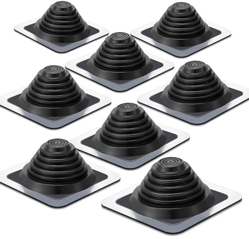 Yaocom 8 Pcs #3 Metal Roof Pipe Flashing Boots, 1/4-5-3/4 in