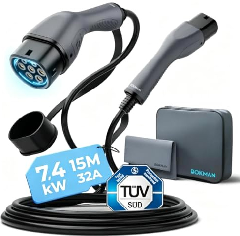 bokman Typ 2 Laddkabel till Elbil 7 kW