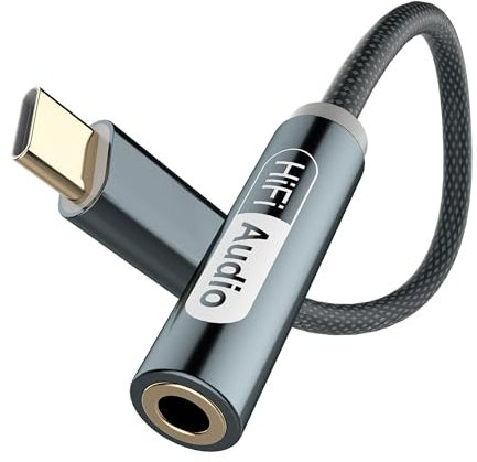 YISH Adattatore USB C Jack 3.5mm：Adattatore Cuffie USB Type C a Jack 3.5mm Compatibile con iPhone 16/16Pro/15 Pro Max/15 Plus Samsung Galaxy S25/S24/S23 Xiaomi 9/8 iPad Pro Google Pixel 8/7