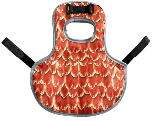 Tablier de protection réglable pour poules, tenue imperméable, fournitures d'élevage d'ailes d'animaux 31,5 x 23,9 cm, sangles réglables pour habitat de volaille, poulailler, ferme, Orange, Refer to