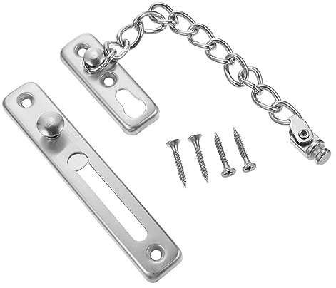 Sewroro Cadena de Seguridad para Puerta Inoxidable de Pasador Antirrobo Protección Resistente y Duradera para Hogar y