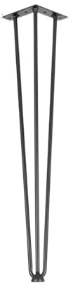 TXLEAPEY 4 pezzi gambe da tavolo in metallo 16-40 pollici 3-asta tornante for mobili casa fai te panca pranzo scrivania estremità tavolino piedi accessori(24 inch)