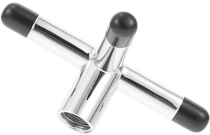MAGICLULU Repose-Queue de Billard en Métal Argenté, Pont Transversal Portable pour Snooker et Billard Américain, Support de Queue Unique Tête en Croix et Embouts en Caoutchouc, Accessoire