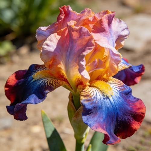 Rizoma di iris&resistenti al freddo e alla siccità,adatte per la decorazione di giardini e balconi/adatte come regali per le feste-4 bulbi-g