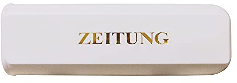 Metrox Zeitungsbox aus hochwertigem Kunststoff mit Befestigungslaschen (Weiß)