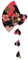 Holibanna Épingle à Cheveux Fleur Japonaise Pinces à Cheveux Rétro Barrette Gland Épingle à Cheveux Coiffure pour Fille Femme Dame Kimono Accessoire de Costume (Noir)