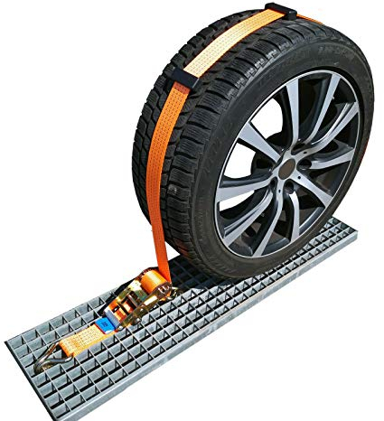 8 Stück | Spanngurte für den Auto Transport | 50 mm breit | 2,70 Meter | 4000 KG | Zurrgurt | Radsicherung | PKW | Reifengurt | PKW | Trailer | KFZ | Reifengurt