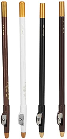 4pcs Barber Pencil, Bart Filler Bürste, Hairline Barber Pencil Friseurstift mit Spitzer Haaransatz Bartstift Haar Bartform Zubehör Füllen Sie den spärlichen Teil des Bartes