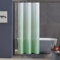 Furlinic Duschvorhang 100x200cm Anti-schimmel Wasserdicht und Waschbar Badvorhang in Badezimmer für Badewanne und Dusche Textile aus Stoff Weiß nach Grün mit 6 Duschvorhangringe.