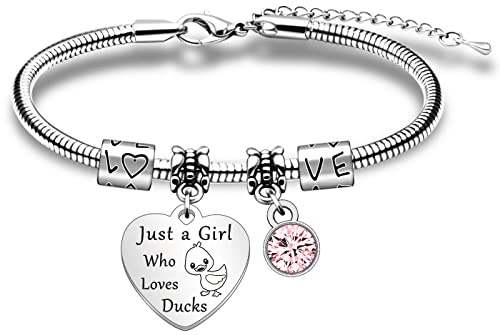 WTOPP Funny Duck Bracelet Gifts Lover Gift Just A Girl Who Loves Ducks Ducks Lover Gift For Girls