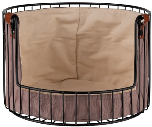 APS 30209 Panera/frutero con bolsa de algodón, Ø 27,5 cm, altura 18,5 cm, metal