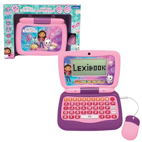 Lexibook, Gabby et la Maison Magique, Ordinateur Portable éducatif bilingue FRANÇAIS/Anglais, 40 activités éducatives, JC398GDHi1