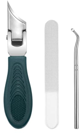 Cortauñas oblicuo, Cortauñas Biselado Juego De 3 Piezas, Cortaúñas Antisalpicaduras para Uñas Para Uñas Y Uñas De Los Pies, para personas mayores