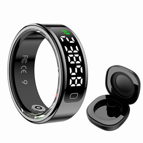 Yihou Smart Ring - Anillo de salud para mujer, rastreador de fitness con podómetro, monitor de frecuencia cardíaca, pantalla de conteo de oraciones, sin tarifa de suscripción, para Android iOS, color
