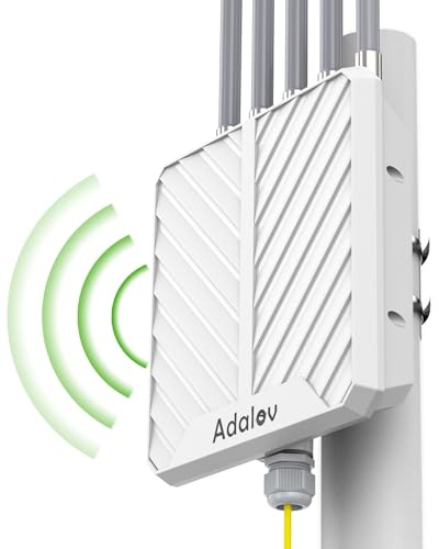 AX3000 Outdoor Wireless Access Point, Long Range WiFi 6 Extender, Dual Band 2.4G+5.8G, POE Powered, IP67, 5x8dBi High-gain Antennas, Signal Booster for Farm, Yard, Home