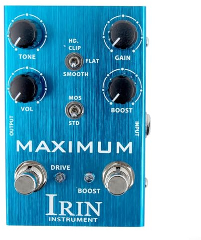 IRIN Guitar Effect Device with Distortion and Adjustable Ten Segment Equalizer for Customized Sound (B)