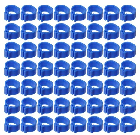 VALICLUD Bague pour Pigeon en Plastique 10mm Légère et Résistante, Lot de 100 Pièces pour Identification Précise en Élevage et Gestion Avicole