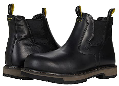 ACE Work Boots Firebrand, Men's Soft Toe (ST) Work Boots, Slip Resistant Water Resistant, Black, Size 8.5
