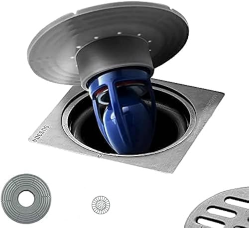 Shower Drain Floor Drain Backflow Preventer Magnetic Levitation One-Way Drain Valve Fast Drainage Shower plug Insert Drain Plug Fit for Tube Depth 2.56-4.13in (Caliber（2-3.9in）,Depth 3,15in)