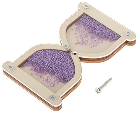 Baoblaze Holz Montessori Busy Board Zubehör Sanduhr, Sensory Board Teile DIY Praktische Fähigkeiten, Baby Holz Activity Board Lernspielzeug für Flugzeug Reise Vorschulalter Kinder, Hellviolett