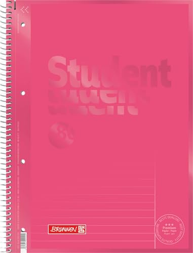 BRUNNEN Collegeblock Premium Student Colour Code | A4, linjering 25, 80 ark, tulpan