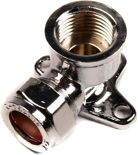 NPH - Codo de compresión para pared (15 mm x 1,27 cm, latón cromado)