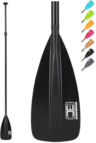 OCEANBROAD SUP Paddle - Adjustable Stand-Up Paddle for Paddleboard Kayak, Adjustable Aluminum Alloy Shaft 68 - 84, 3-Piece, Black