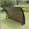 Braune Polycarbonat-Dachabdeckung mit solider Aluminiumhalterung, Vorder- und Hintertür, Vorzelt, 99 % UV-Block, 80 x 120 cm