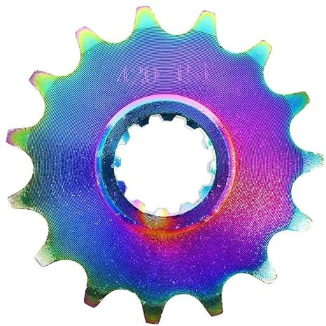 cyclingcolors pignone trasmissione catena moto ciclomotore compatibile con am6 minarelli neo chrome 420 15 denti
