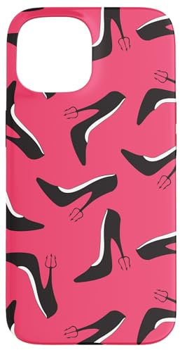 The Devil Wears Prada Pitchfork Stiletto Heel Shoe Pattern Case for iPhone 15