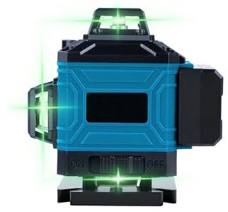 Uadme Nivel Laser Autonivelante Rotativo, 360° x 4 Nivel Láser Verde 16 Líneas con Trípode, 2 x Batería, Montaje en Pared, Control Remoto, Base Magnética, Soporte Giratorio