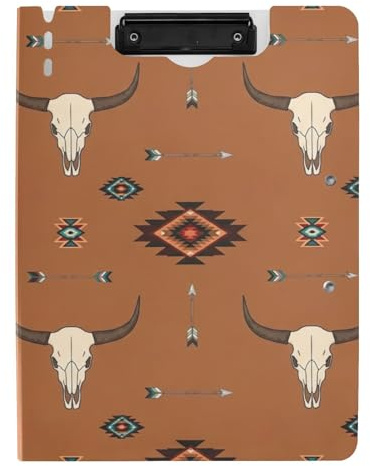 Foldable Clipboard Folder with Southwestern Motifs Stylish A4 Binder File Folder