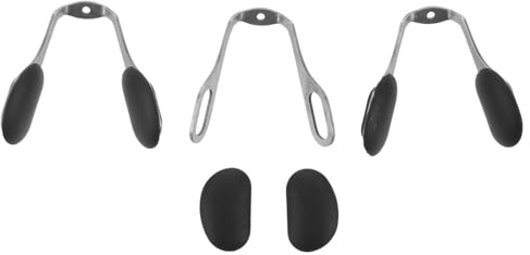 HOODANCOS Supporto Ponte Nasale in Metallo per Occhiali da Sole 3 Pezzi Cuscinetti Morbidi in Silicone Antiscivolo Avvitabili Nasello di Ricambio Leggero per Uso Sportivo e Comfort