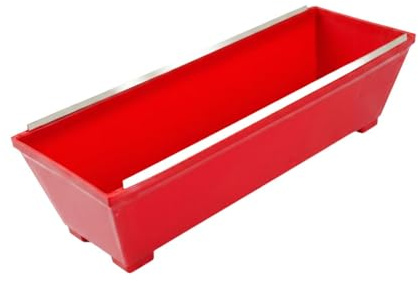 FewNvWa Bandeja para mortero de 14 pulgadas, gran capacidad, reutilizable, versátil y portátil para mezclar cemento, mortero, masilla y pintura. Bandeja para, Rojo