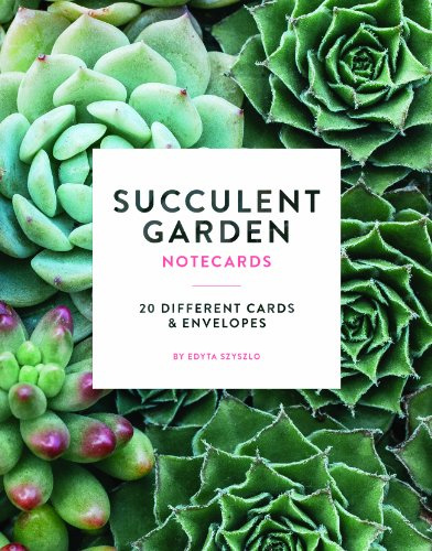 Succulent Garden Notecards: 20 Different Cards and Envelopes (Blank Nature Cards, Botanical Cards)