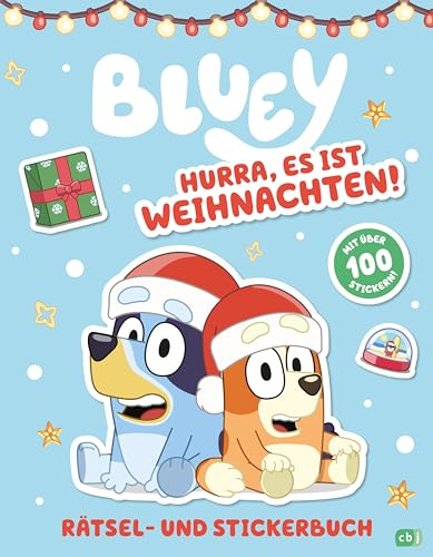 BLUEY - Hurra, es ist Weihnachten! - Rätsel- und Stickerbuch: Mit über 100 Stickern: 4