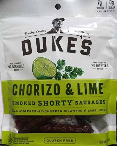 Duke's Chorizo & Lime Smoked Shorty Sausages, 5 Oz (Pack of 4)