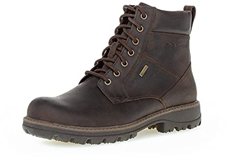 Pius Gabor Hombre Botas, de Caballero Botas con Cordones,Gore-Tex,Piel certificada,Extragrip,Plantilla Intercambiable,Forro de Lana,Marrón (Mocca) / 14,41 EU / 7.5 UK
