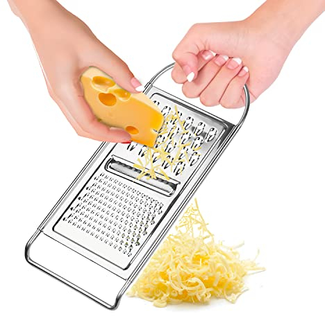 Rallador Plano De Cocina Profesional 3 en 1 De Acero Inoxidable, Rallador Grande 29cm