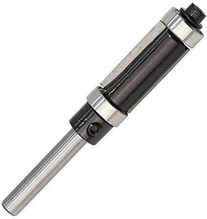 barenx Flush Trim Top and Bottom Bearing Router Bit - 1/4'' Shank, Made from cemented carbide for long service life - 12.7x25mm Black