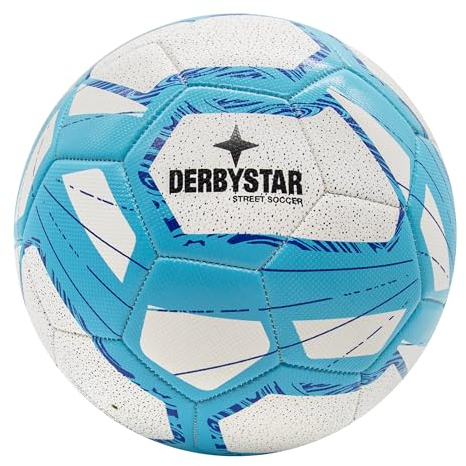Derbystar Street Soccer Fußball in Größe 5 - Der Neue Freizeit Fußball in weiß-blau
