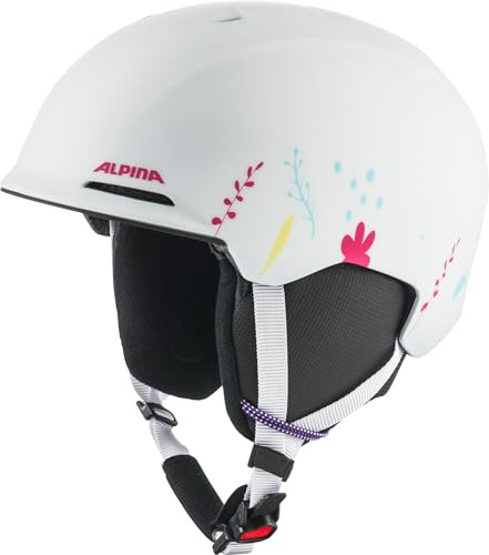 ALPINA BRIX JR Kinderskihelm, White-Graphic matt, 48-52 cm